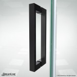 Elegance-LS 35 1/4 - 37 1/4 in. W x 72 in. H Frameless Pivot Shower Door in Satin Black