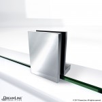 Elegance-LS 41 1/4 - 43 1/4 in. W x 72 in. H Frameless Pivot Shower Door in Chrome