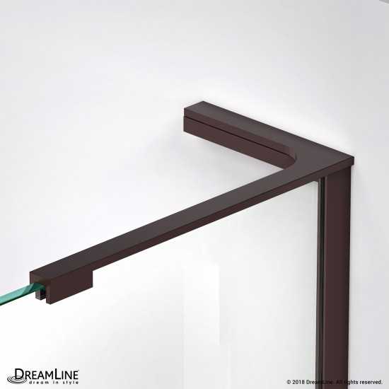 Elegance-LS 41 1/4 - 43 1/4 in. W x 72 in. H Frameless Pivot Shower Door in Oil Rubbed Bronze