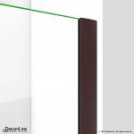 Elegance-LS 41 1/4 - 43 1/4 in. W x 72 in. H Frameless Pivot Shower Door in Oil Rubbed Bronze