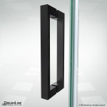 Elegance-LS 41 1/4 - 43 1/4 in. W x 72 in. H Frameless Pivot Shower Door in Satin Black