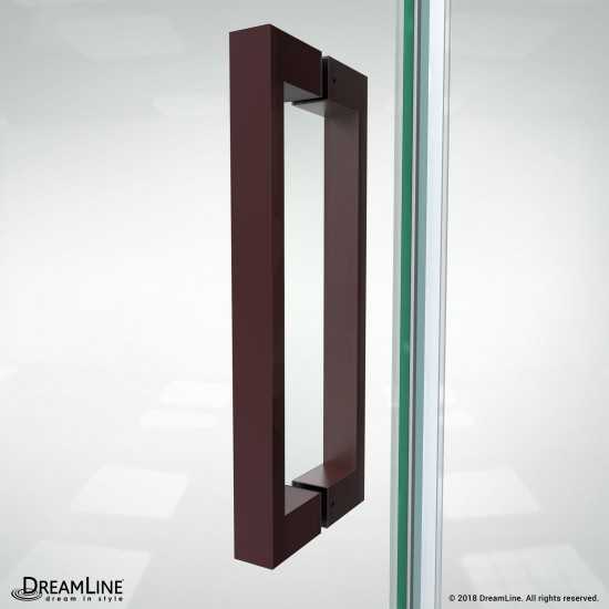 Elegance-LS 53 1/4 - 55 1/4 in. W x 72 in. H Frameless Pivot Shower Door in Oil Rubbed Bronze