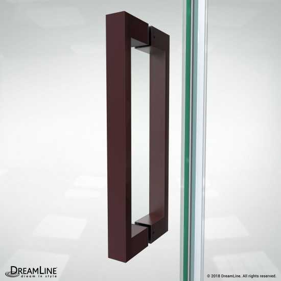 Elegance-LS 31 - 33 in. W x 72 in. H Frameless Pivot Shower Door in Oil Rubbed Bronze