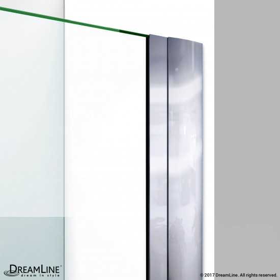 Elegance-LS 37 - 39 in. W x 72 in. H Frameless Pivot Shower Door in Chrome