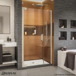Elegance-LS 38 3/4 - 40 3/4 in. W x 72 in. H Frameless Pivot Shower Door in Brushed Nickel