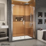 Elegance-LS 50 3/4 - 52 3/4 in. W x 72 in. H Frameless Pivot Shower Door in Chrome
