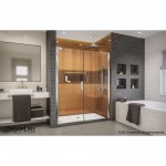 Elegance-LS 56 3/4 - 58 3/4 in. W x 72 in. H Frameless Pivot Shower Door in Chrome