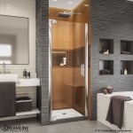 Elegance-LS 32 1/4 - 34 1/4 in. W x 72 in. H Frameless Pivot Shower Door in Chrome