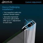 Elegance-LS 32 1/4 - 34 1/4 in. W x 72 in. H Frameless Pivot Shower Door in Chrome
