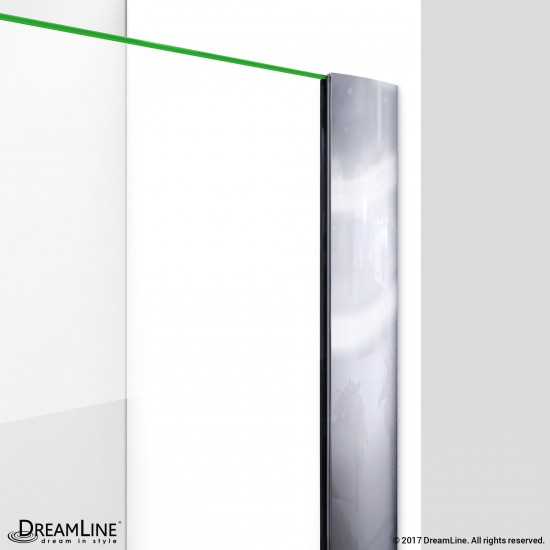 Elegance-LS 32 1/4 - 34 1/4 in. W x 72 in. H Frameless Pivot Shower Door in Chrome