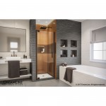 Elegance-LS 32 1/4 - 34 1/4 in. W x 72 in. H Frameless Pivot Shower Door in Oil Rubbed Bronze