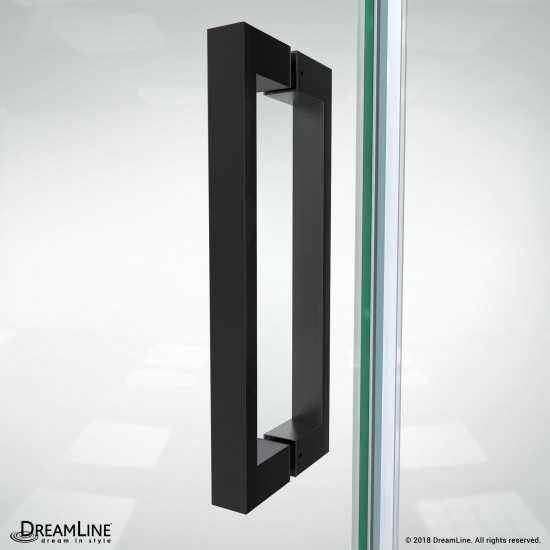 Elegance-LS 32 1/4 - 34 1/4 in. W x 72 in. H Frameless Pivot Shower Door in Satin Black