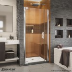 Elegance-LS 36 1/4 - 38 1/4 in. W x 72 in. H Frameless Pivot Shower Door in Chrome