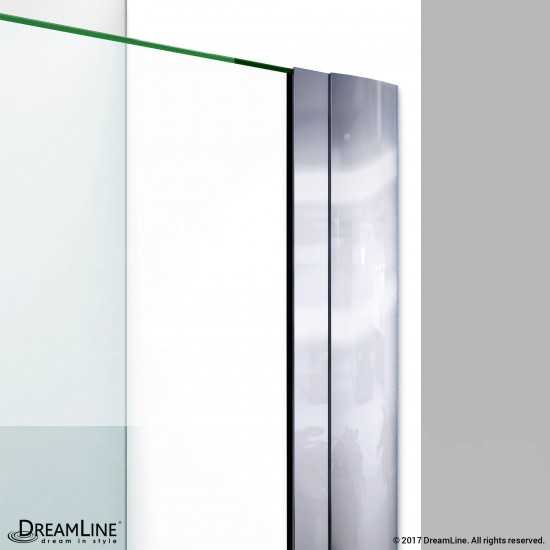 Elegance-LS 48 1/4 - 50 1/4 in. W x 72 in. H Frameless Pivot Shower Door in Chrome