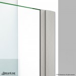 Elegance-LS 34 - 36 in. W x 72 in. H Frameless Pivot Shower Door in Brushed Nickel