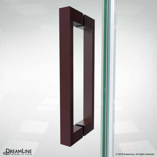 Elegance-LS 34 - 36 in. W x 72 in. H Frameless Pivot Shower Door in Oil Rubbed Bronze