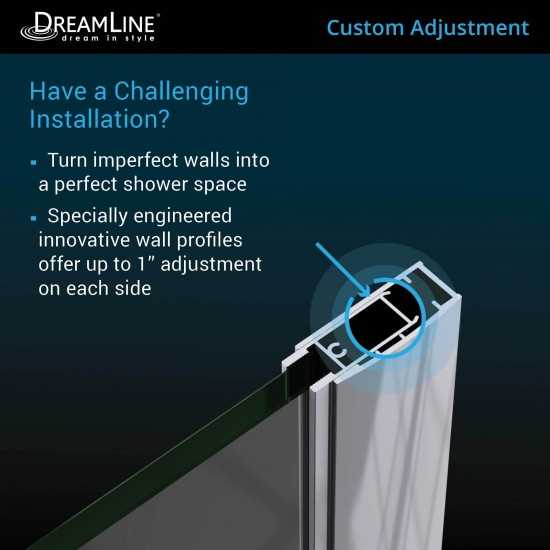 Elegance-LS 51 3/4 - 53 3/4 in. W x 72 in. H Frameless Pivot Shower Door in Brushed Nickel