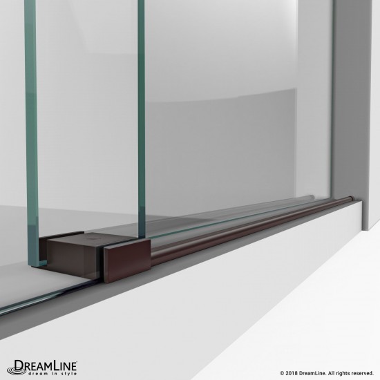 Enigma-XO 44-48 in. W x 76 in. H Fully Frameless Sliding Shower Door in Oil Rubbed Bronze
