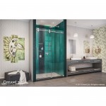 Enigma-XO 44-48 in. W x 76 in. H Fully Frameless Sliding Shower Door in Polished Stainless Steel