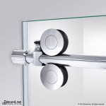 Enigma-XO 44-48 in. W x 76 in. H Fully Frameless Sliding Shower Door in Polished Stainless Steel