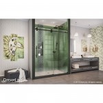 Enigma-XO 56-60 in. W x 76 in. H Fully Frameless Sliding Shower Door in Oil Rubbed Bronze