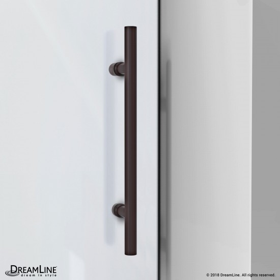 Enigma-XO 68-72 in. W x 76 in. H Fully Frameless Sliding Shower Door in Oil Rubbed Bronze