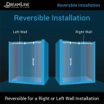 Enigma-XO 68-72 in. W x 76 in. H Fully Frameless Sliding Shower Door in Brushed Stainless Steel