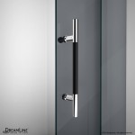 Enigma-XO 56-60 in. W x 76 in. H Frameless Smoke Gray Glass Sliding Shower Door in Polished Tuxedo