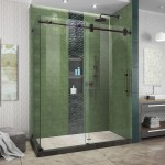 Enigma-XO 32 1/2 in. D x 56 3/8-60 3/8 in. W x 76 in. H Frameless Shower Enclosure in Oil Rubbed Bronze Stainless Steel