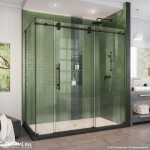 Enigma-XO 32 1/2 in. D x 68 3/8-72 3/8 in. W x 76 in. H Frameless Shower Enclosure in Oil Rubbed Bronze Stainless Steel