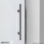 Enigma-XO 34 1/2 in. D x 44 3/8-48 3/8 in. W x 76 in. H Frameless Shower Enclosure in Brushed Stainless Steel