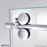 Enigma-XO 34 1/2 in. D x 68 3/8-72 3/8 in. W x 76 in. H Frameless Shower Enclosure in Polished Stainless Steel