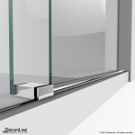 Enigma-XO 34 1/2 in. D x 68 3/8-72 3/8 in. W x 76 in. H Frameless Shower Enclosure in Polished Stainless Steel