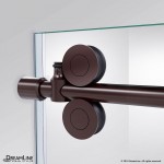 Enigma-XO 34 1/2 in. D x 50-54 in. W x 76 in. H Frameless Shower Enclosure in Oil Rubbed Bronze Stainless Steel