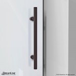 Enigma-XO 34 1/2 in. D x 50-54 in. W x 76 in. H Frameless Shower Enclosure in Oil Rubbed Bronze Stainless Steel