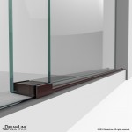 Enigma-XO 34 1/2 in. D x 50-54 in. W x 76 in. H Frameless Shower Enclosure in Oil Rubbed Bronze Stainless Steel