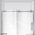 Enigma Sky 44-48 in. W x 76 in. H Frameless Sliding Shower Door in Brushed Stainless Steel