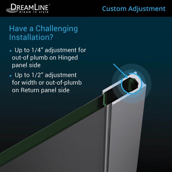 Unidoor-X 69 1/2 in. W x 30 3/8 in. D x 72 in. H Frameless Hinged Shower Enclosure in Oil Rubbed Bronze