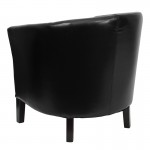 Black LeatherSoft Barrel Shaped Guest Chair