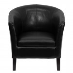 Black LeatherSoft Barrel Shaped Guest Chair