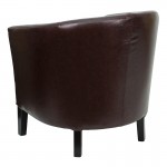 Brown LeatherSoft Barrel Shaped Guest Chair