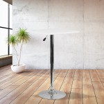 23.75'' Square Adjustable Height White Wood Table (Adjustable Range 33'' - 40.5'')