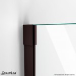 Unidoor-X 58 in. W x 30 3/8 in. D x 72 in. H Frameless Hinged Shower Enclosure in Oil Rubbed Bronze