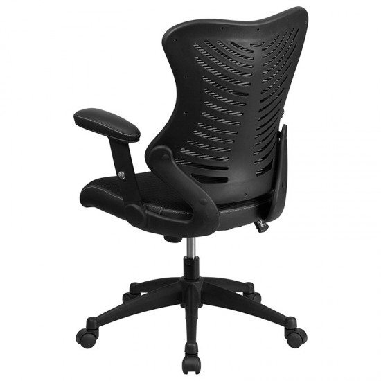 High Back Designer Black Mesh Executive Swivel Ergonomic Office Chair with Adjustable Arms