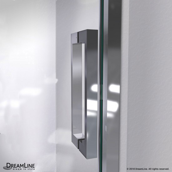 Mirage-Z 56-60 in. W x 72 in. H Frameless Sliding Shower Door in Chrome