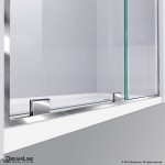 Mirage-Z 56-60 in. W x 72 in. H Frameless Sliding Shower Door in Chrome