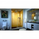 Mirage-Z 56-60 in. W x 72 in. H Frameless Sliding Shower Door in Brushed Nickel