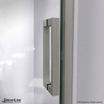 Mirage-Z 56-60 in. W x 72 in. H Frameless Sliding Shower Door in Brushed Nickel