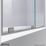 Mirage-Z 56-60 in. W x 72 in. H Frameless Sliding Shower Door in Brushed Nickel