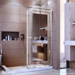 Linea Mira 34 in. W x 72 in. H Single Panel Frameless Shower Screen in Polished Stainless Steel